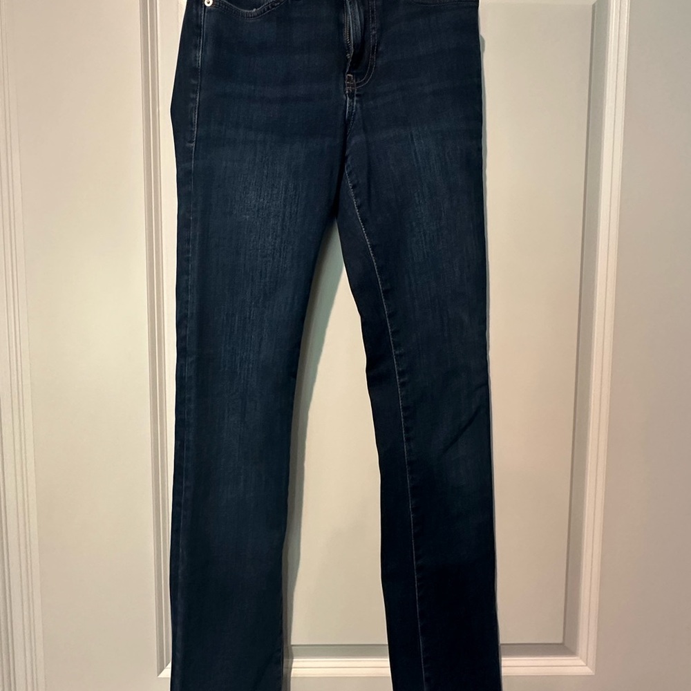 Frame Le High Denim Blue Straight Leg Jeans